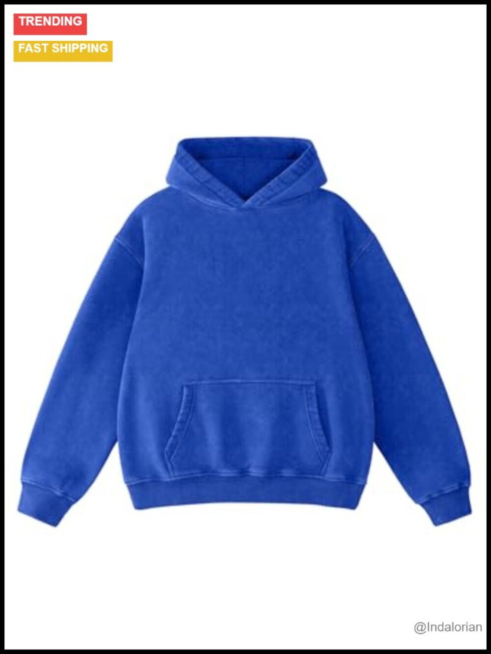 Oversized Heavyweight Fleece Hoodie Vintage Acid Wash Pullover Women's